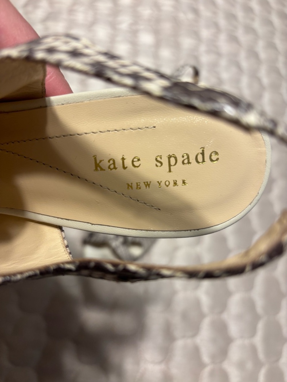 Kate Spade Snakeskin Lace-Up Slingback Heels 8.5 Made in Italy $330 NEW - Picture 3 of 11